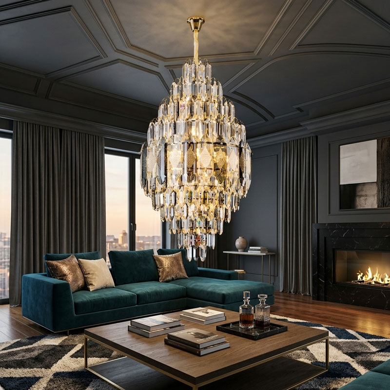 Đèn chùm thả pha lê cao cấp TPL-511329 - Ảnh 2