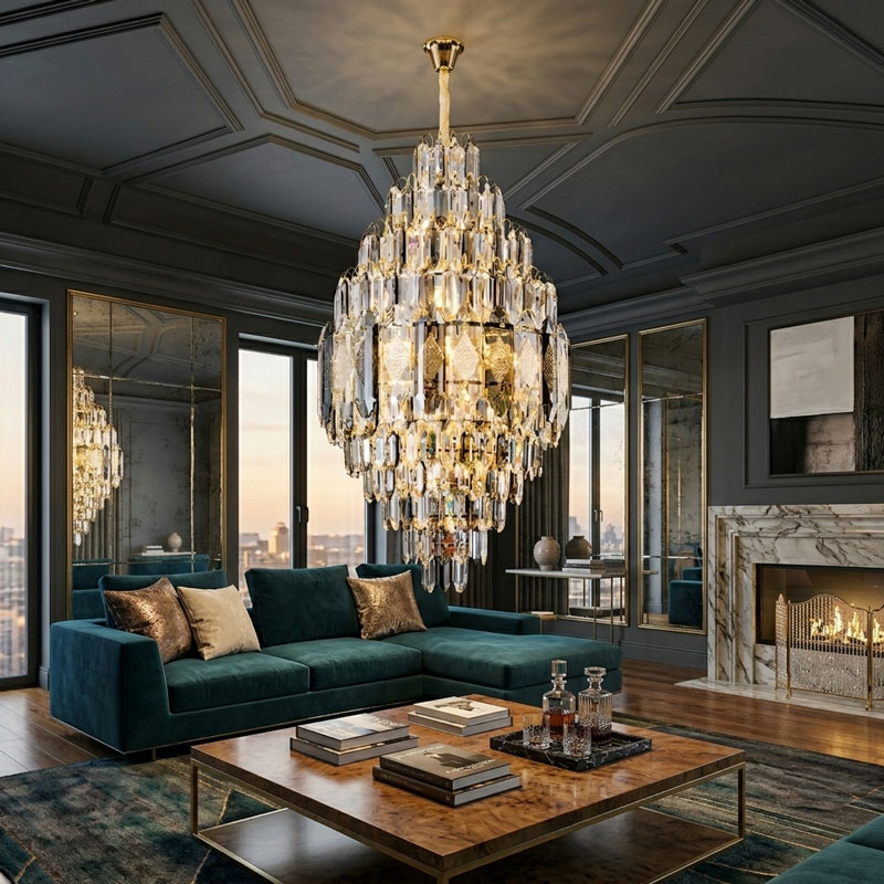 Đèn chùm thả pha lê cao cấp TPL-511329 - Ảnh 3