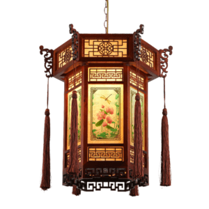 Đèn Gỗ Phong Thủy In Họa Tiết ODG05E
