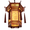 Đèn gỗ phong thủy in họa tiết ODG06