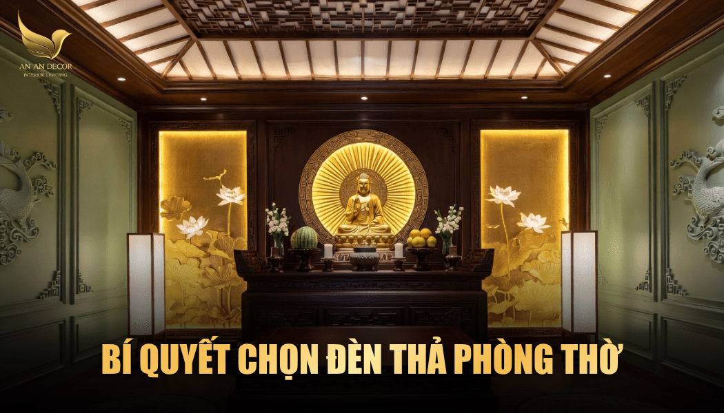 Bí quyết chọn đèn thả phòng thờ vừa đẹp vừa hợp phong thủy?