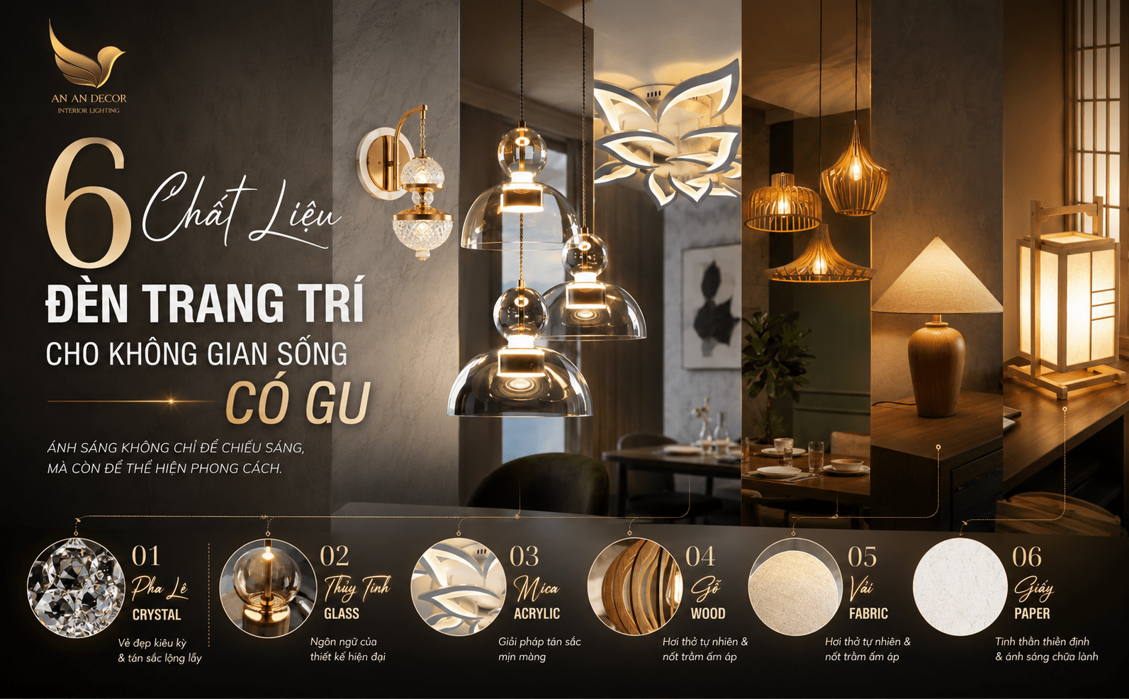 chất liệu đèn