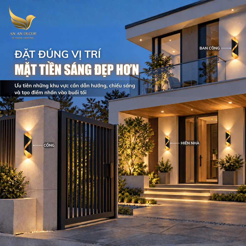 đèn vách ngoài trời